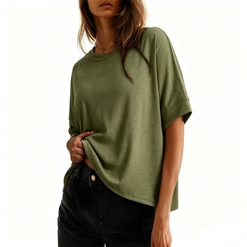 Bequemes Damen-T-Shirt mit Rundhalsausschnitt