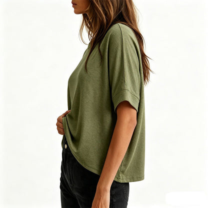 Bequemes Damen-T-Shirt mit Rundhalsausschnitt