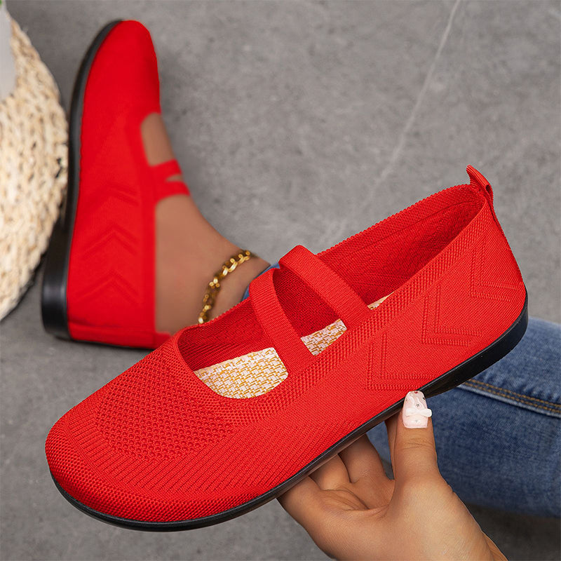 👟 Damen Slip-On Atmungsaktive Flyknit Schuhe – leicht, flexibel & bequem – perfekt für Alltag, Spaziergänge & Reisen