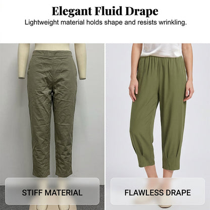 ✨ Cropped-Hose mit lockeren Schnitt & elastischem Bund – figurschmeichelnd, knitterarm & leicht zu kombinieren – zu Sneakern, Sandalen oder Ballerinas