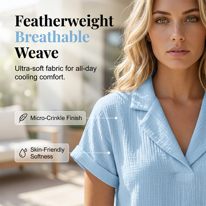 👕 Damen Loose Fit Knit Tee – luftig, bequem & vielseitig – perfekt für Alltag, Büro & Freizeit