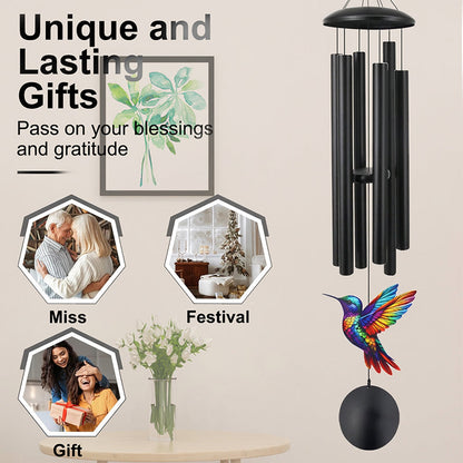 🕊️Vintage-Metall-Windspiel für den Garten – als Gedenkklang, wetterfest & dekorativ, ideal für Terrasse, Balkon & Ruhezonen 🔔🌿