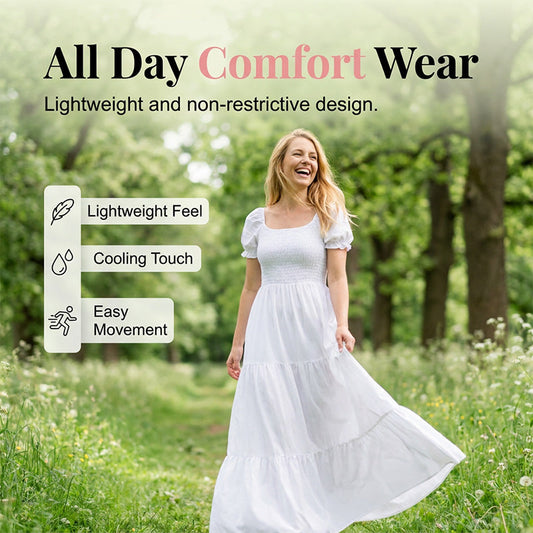 ✨Women's Elegant Smocked Maxi Dress – figurschmeichelnd, luftig & vielseitig – perfekt für Alltag, Strand & besondere Anlässe