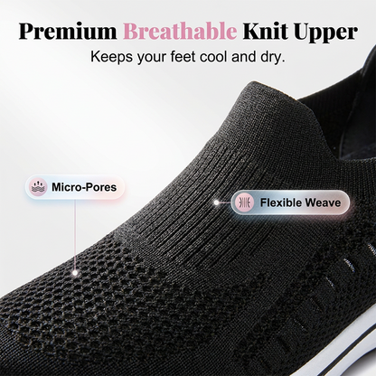 👟 Women's Breathable Knit Walking Shoes – leicht, flexibel & bequem – atmungsaktives Strickmaterial, gepolsterte Sohle & perfekter Halt – ideal für Alltag, Spaziergänge & Reisen