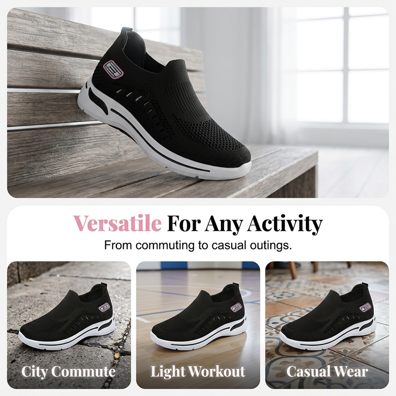 👟 Women's Breathable Knit Walking Shoes – leicht, flexibel & bequem – atmungsaktives Strickmaterial, gepolsterte Sohle & perfekter Halt – ideal für Alltag, Spaziergänge & Reisen