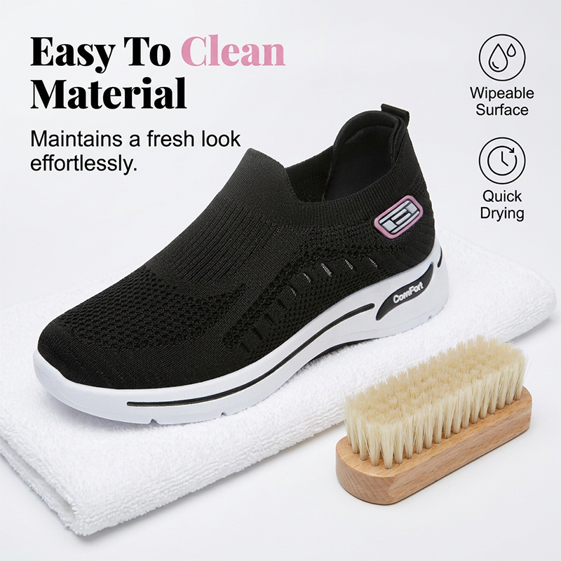 👟 Women's Breathable Knit Walking Shoes – leicht, flexibel & bequem – atmungsaktives Strickmaterial, gepolsterte Sohle & perfekter Halt – ideal für Alltag, Spaziergänge & Reisen