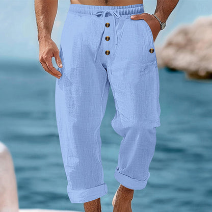 Men's Casual Linen Drawstring Pants