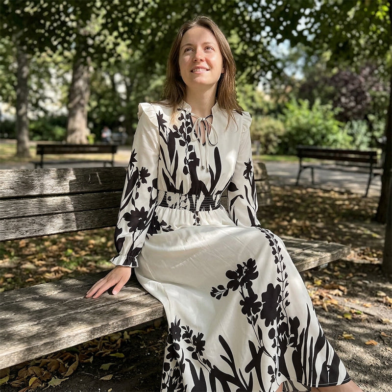 👗 50% RABATT! ⏰ Elegantes Maxikleid mit Blumenmuster für Damen – romantischer Look, luftiger Schnitt & vielseitig – perfekt für Alltag, Strand & besondere Anlässe
