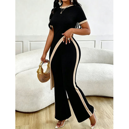 🌺 Damen Set aus Kurzarm-Oberteil & ausgestellter Hose – bequem, luftig & perfekt aufeinander abgestimmt – ideal für Alltag, Strand & Freizeit