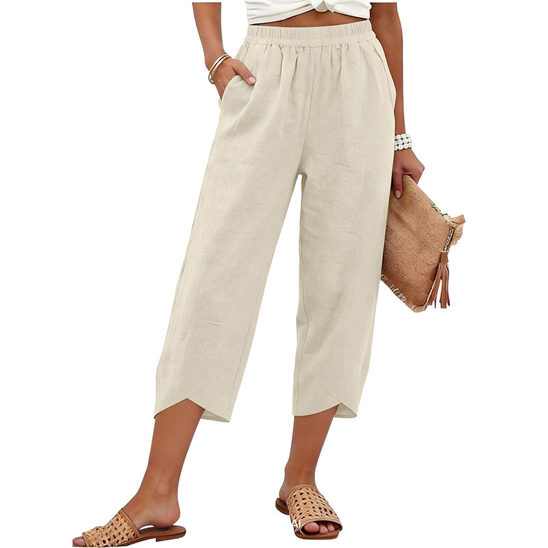 ✨Lässige, locker sitzende Damenhose mit weitem Bein und verkürztem Schnitt