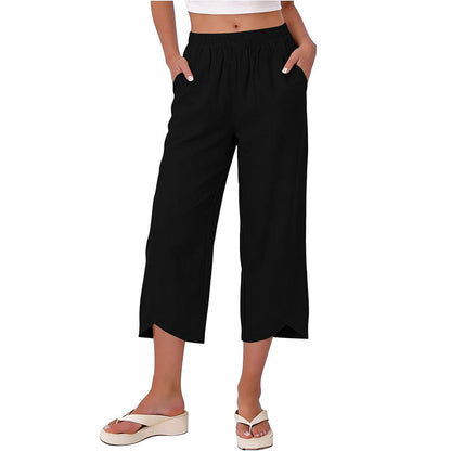 ✨Lässige, locker sitzende Damenhose mit weitem Bein und verkürztem Schnitt