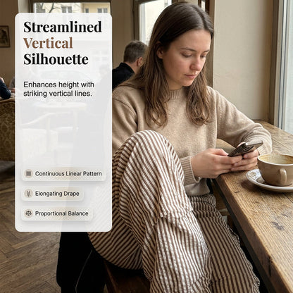✨ Weite Striped-Hose mit elastischem Bund – figurschmeichelnd, knitterarm & leicht zu kombinieren – zu T-Shirts, Blusen & Crop-Tops