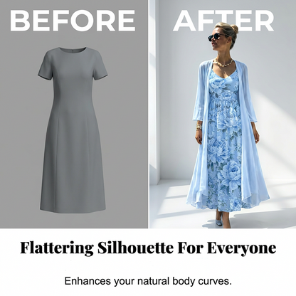 🌸👗Elegantes zweiteiliges Blumenkleid-Set für Damen – der perfekte Look für den Sommerurlaub✨