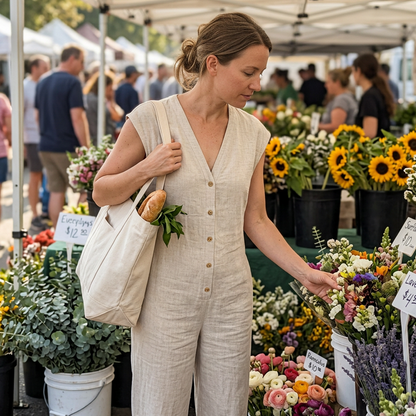 👗☀️Women's Summer Sleeveless Button-Up Jumpsuit– Effortless Summer Chic ✨