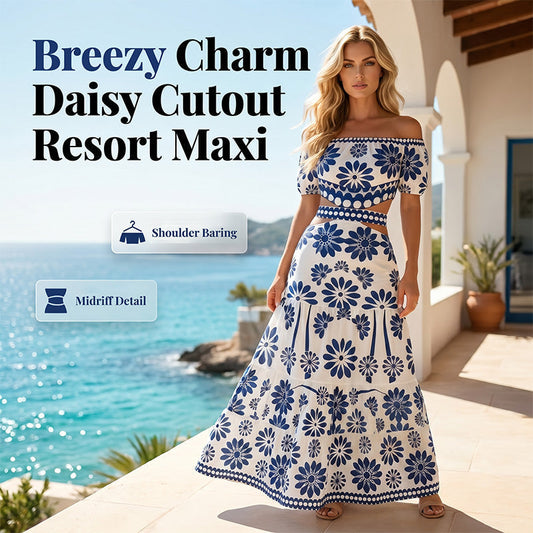 👗🌸 Maxikleid mit Blumenmuster und Taillenschnitt