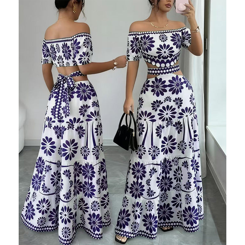 👗🌸 Maxikleid mit Blumenmuster und Taillenschnitt