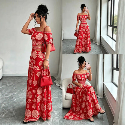 👗🌸 Maxikleid mit Blumenmuster und Taillenschnitt