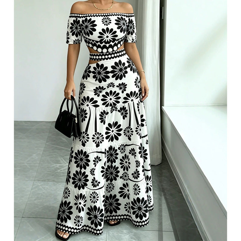 👗🌸 Maxikleid mit Blumenmuster und Taillenschnitt