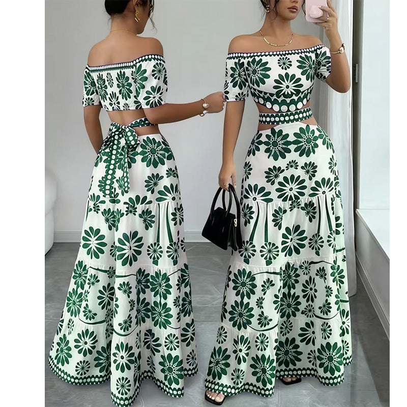 👗🌸 Maxikleid mit Blumenmuster und Taillenschnitt