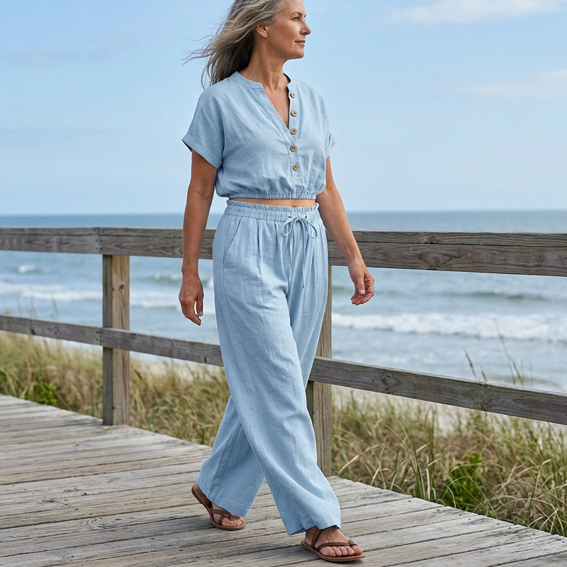 🔥 New Arrivals Now on Sale! Women's Fashion Solid Loose Button Set – bequem, vielseitig & perfekt aufeinander abgestimmt – ideal für Alltag, Büro & Freizeit