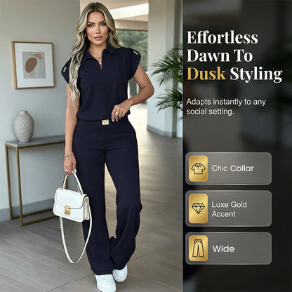 🔥👚 50% RABATT! Damen Freizeit-Oberteil & Hose 2-teiliges Set – Lässiger Zweiteiler für Alltag, Büro & Reise. 🌸💨