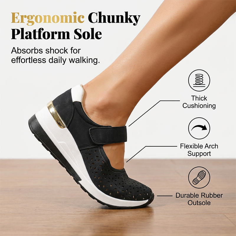 👟💨 Atmungsaktive Plateauschuhe mit Ausschnitten