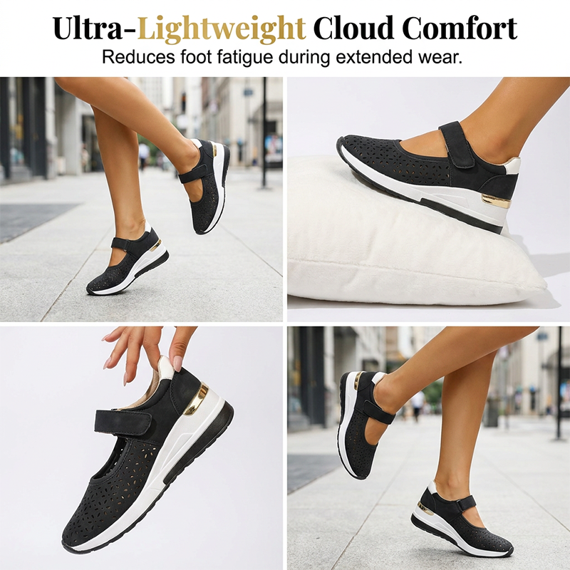 👟💨 Atmungsaktive Plateauschuhe mit Ausschnitten