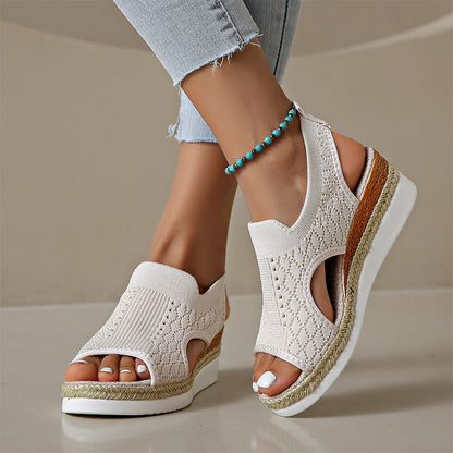 👡 Atmungsaktive Plateau-Sandalen für Damen im Freizeitstil – bequem, leicht & vielseitig – perfekt für lange Spaziergänge, Shopping & Reisen