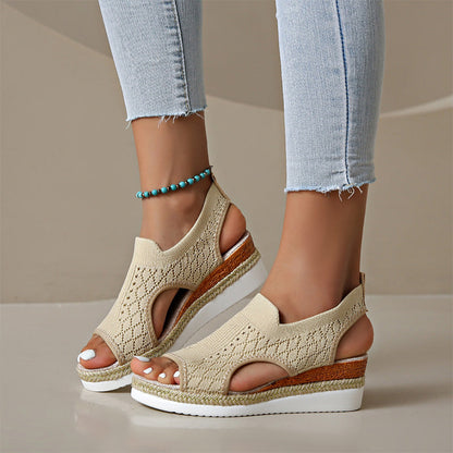 👡 Atmungsaktive Plateau-Sandalen für Damen im Freizeitstil – bequem, leicht & vielseitig – perfekt für lange Spaziergänge, Shopping & Reisen