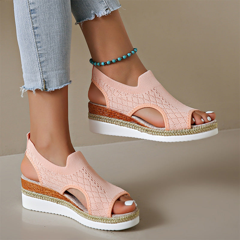 👡 Atmungsaktive Plateau-Sandalen für Damen im Freizeitstil – bequem, leicht & vielseitig – perfekt für lange Spaziergänge, Shopping & Reisen