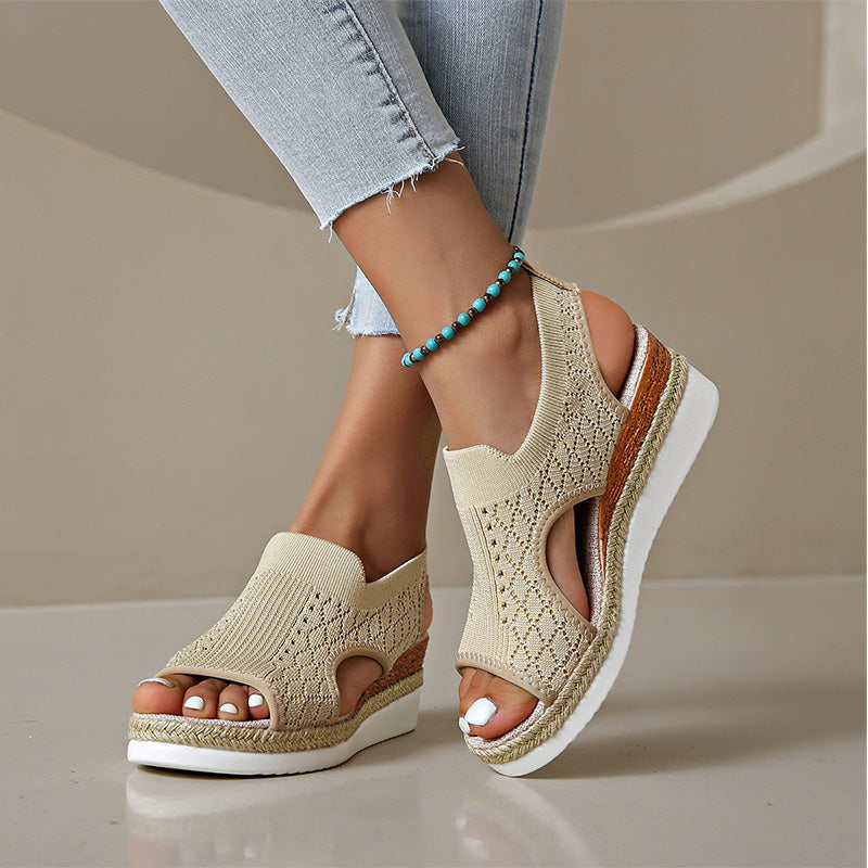 👡 Atmungsaktive Plateau-Sandalen für Damen im Freizeitstil – bequem, leicht & vielseitig – perfekt für lange Spaziergänge, Shopping & Reisen