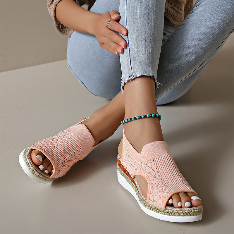 👡 Atmungsaktive Plateau-Sandalen für Damen im Freizeitstil – bequem, leicht & vielseitig – perfekt für lange Spaziergänge, Shopping & Reisen