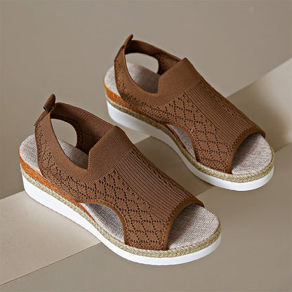 👡 Atmungsaktive Plateau-Sandalen für Damen im Freizeitstil – bequem, leicht & vielseitig – perfekt für lange Spaziergänge, Shopping & Reisen