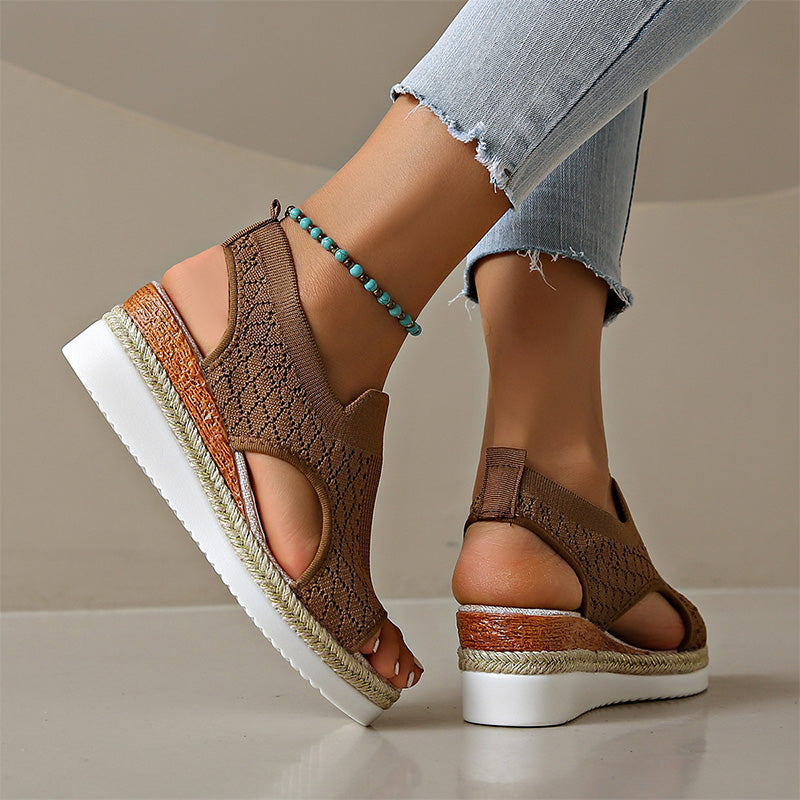 👡 Atmungsaktive Plateau-Sandalen für Damen im Freizeitstil – bequem, leicht & vielseitig – perfekt für lange Spaziergänge, Shopping & Reisen