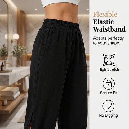 ✨ Caprihose mit elastischem Bund & lockerer Passform – figurschmeichelnd, knitterarm & leicht zu kombinieren – zu T-Shirts, Blusen & Tanktops