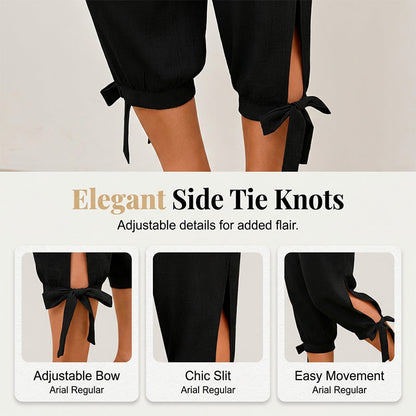 ✨ Caprihose mit elastischem Bund & lockerer Passform – figurschmeichelnd, knitterarm & leicht zu kombinieren – zu T-Shirts, Blusen & Tanktops