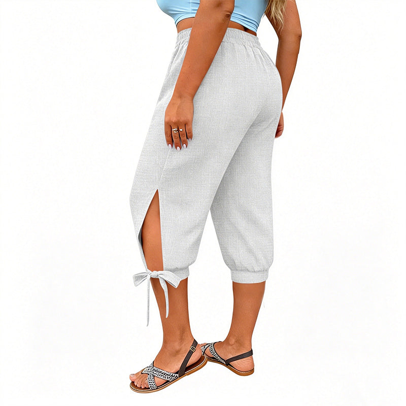 ✨ Caprihose mit elastischem Bund & lockerer Passform – figurschmeichelnd, knitterarm & leicht zu kombinieren – zu T-Shirts, Blusen & Tanktops