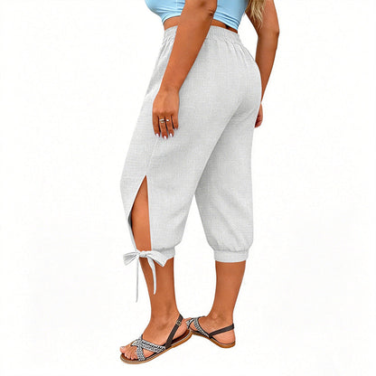✨ Caprihose mit elastischem Bund & lockerer Passform – figurschmeichelnd, knitterarm & leicht zu kombinieren – zu T-Shirts, Blusen & Tanktops