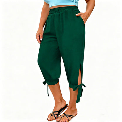 ✨ Caprihose mit elastischem Bund & lockerer Passform – figurschmeichelnd, knitterarm & leicht zu kombinieren – zu T-Shirts, Blusen & Tanktops