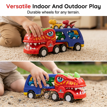 🚛 Spielzeug-Doppeldecker-Dinosaurier-Transport-Lkw – großes Fassungsvermögen, robust & vielseitig – perfekt für kleine Entdecker – fördert Kreativität & Motorik | Versandfrei