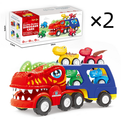 🚛 Spielzeug-Doppeldecker-Dinosaurier-Transport-Lkw – großes Fassungsvermögen, robust & vielseitig – perfekt für kleine Entdecker – fördert Kreativität & Motorik | Versandfrei