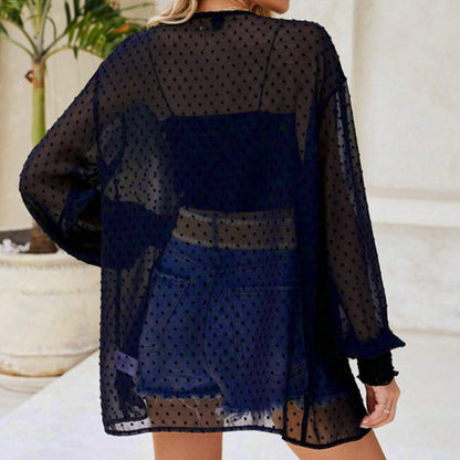 Leichter, transparenter Cardigan für Damen – luftig, vielseitig & perfekt für Layering – ideal für Strand, Reisen & warme Tage