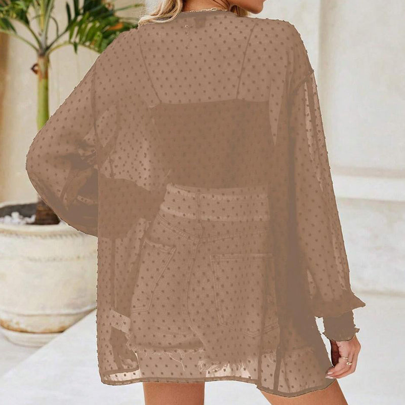Leichter, transparenter Cardigan für Damen – luftig, vielseitig & perfekt für Layering – ideal für Strand, Reisen & warme Tage