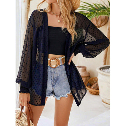 Leichter, transparenter Cardigan für Damen – luftig, vielseitig & perfekt für Layering – ideal für Strand, Reisen & warme Tage