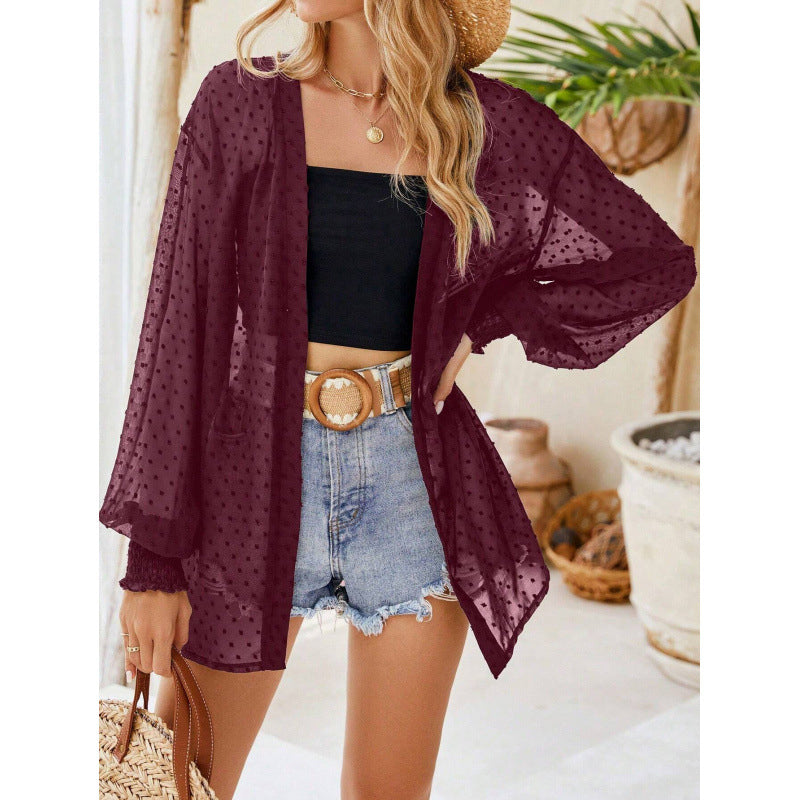 Leichter, transparenter Cardigan für Damen – luftig, vielseitig & perfekt für Layering – ideal für Strand, Reisen & warme Tage