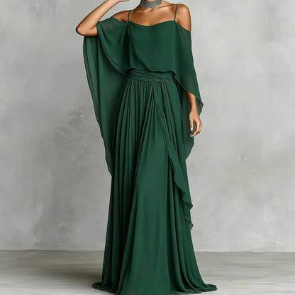👗 50% RABATT! 🌙 Fließendes ärmelloses Kleid mit einseitigem Ausschnitt – Minimalistisches Design & weiter Rock – Edler Look, ideal für besondere Anlässe oder den eleganten Alltag – leicht, luftig & stilvoll ✨🌸