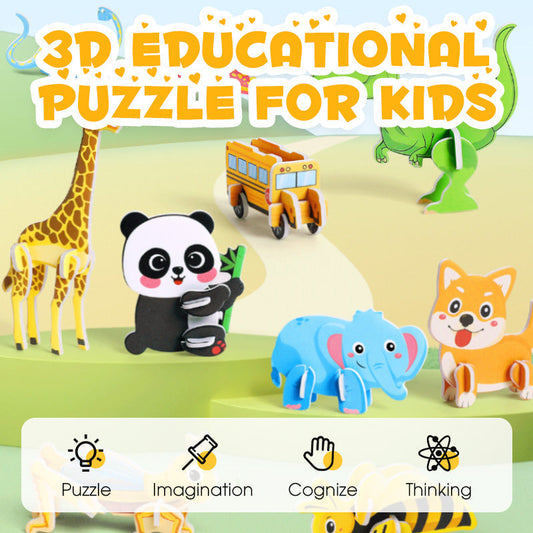 🧩 3D- Lernpuzzle für Kinder – fördert Kreativität, räumliches Denken & Feinmotorik – ideal für Jungen & Mädchen ab 3 Jahren – perfekt für Zuhause, Schule & unterwegs
