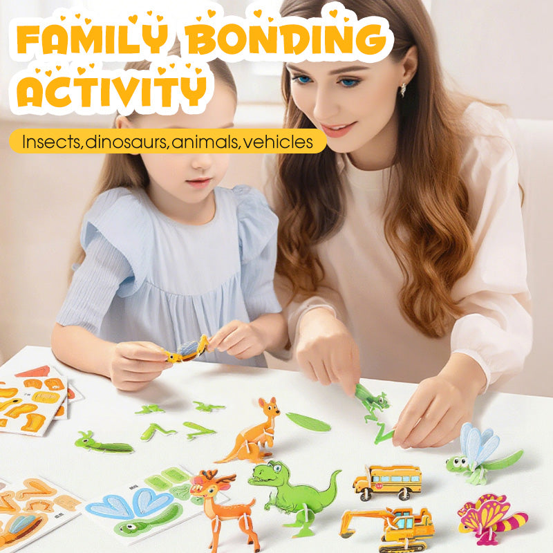 🧩 3D- Lernpuzzle für Kinder – fördert Kreativität, räumliches Denken & Feinmotorik – ideal für Jungen & Mädchen ab 3 Jahren – perfekt für Zuhause, Schule & unterwegs