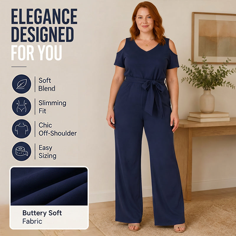 👗🌸 Women's Elegant Cold Shoulder Jumpsuit – modern, luftig & vielseitig – perfekt für warme Tage, Partys & besondere Anlässe
