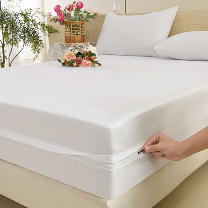 🛏️✨ Matratzenschoner mit Reißverschluss & atmungsaktivem Material – schützt vor Flüssigkeiten, Milben & Allergenen – maschinenwaschbar & langlebig